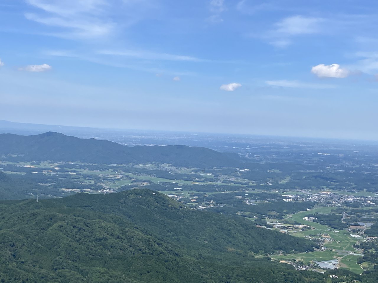The view over the Kanto plain from the summit of Mt. Tsukuba