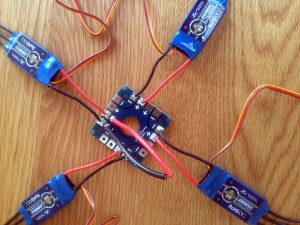 ESCs soldered to power board