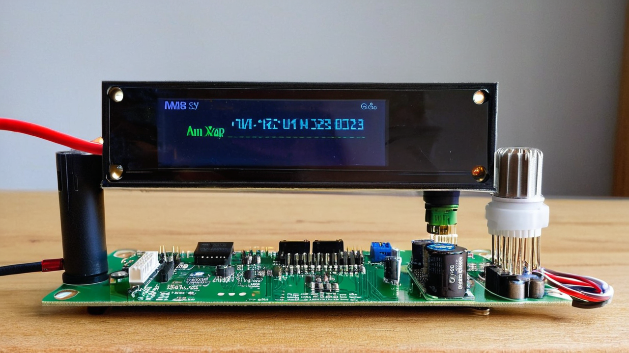 XIAO ESP32-S3 と SCD41 CO2 センサを 4 本のジャンパ線で I2C 接続した完成セットアップ