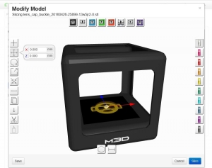 OctoPrint M3D printer profile selection
