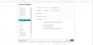 OctoPrint webcam settings