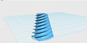 Multiple stacked segments forming drill shape