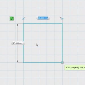 Single square in Autodesk 123D Design