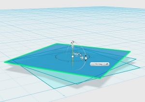 Multiple squares stacked with rotation and scaling