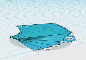 Six squares connected with Loft tool