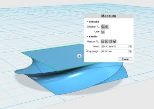 Measuring dimensions of the top surface