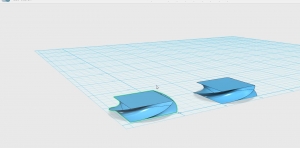 Copy of object scaled in X-Y only