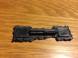 Print removed from bed with raft attached